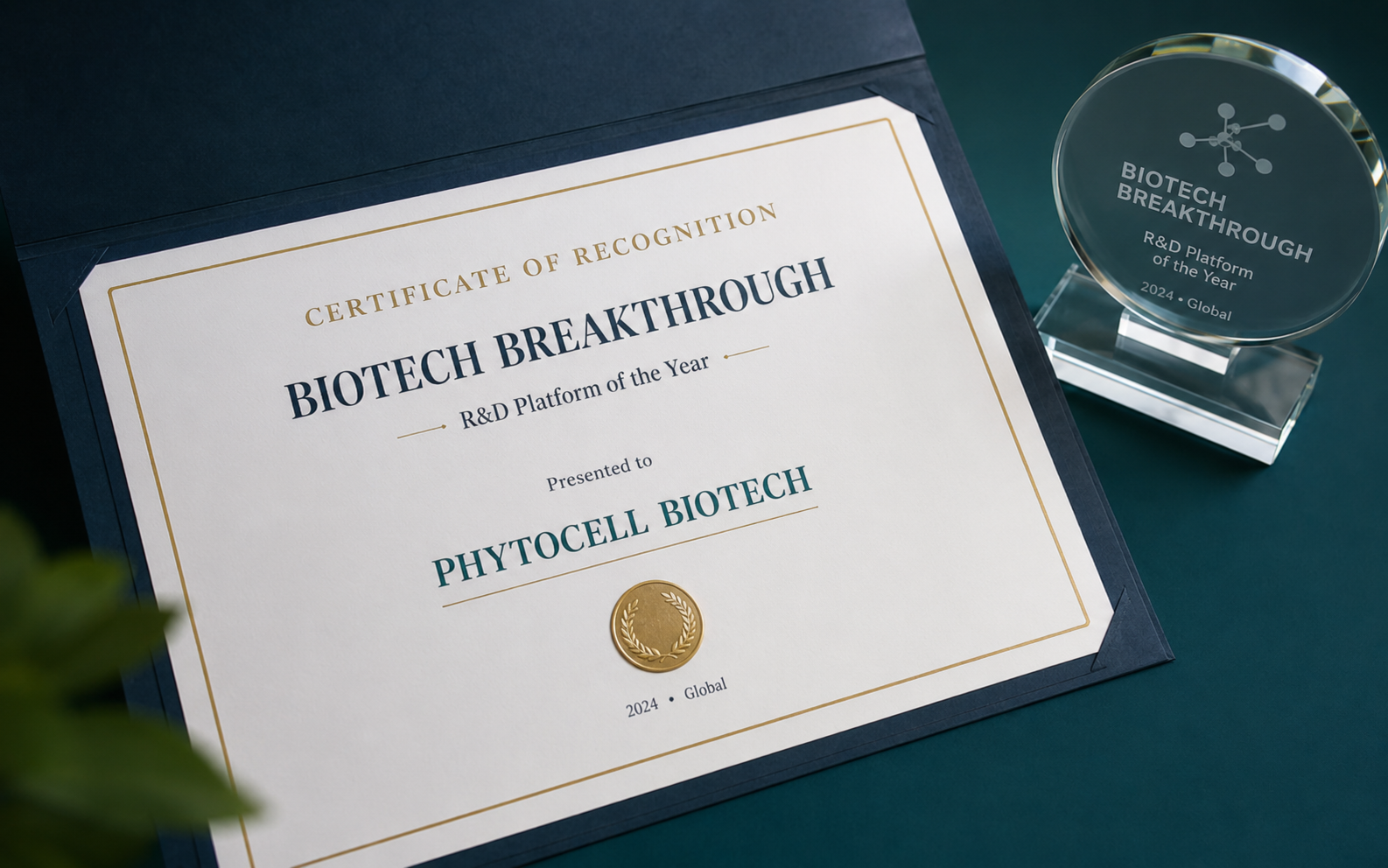 Internal mockup certificate presentation