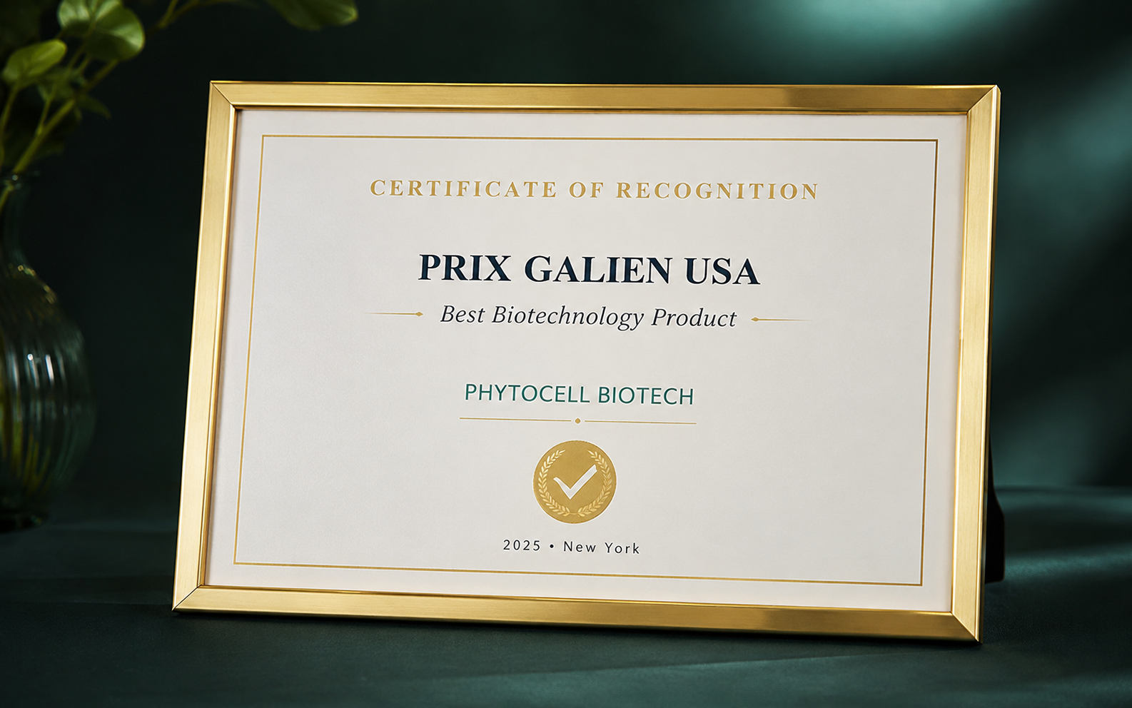 Internal mockup certificate presentation